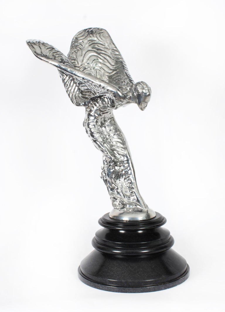 Vintage Rolls Royce Spirit of Ecstasy Sculpture Mid20th Century For Sale at 1stDibs