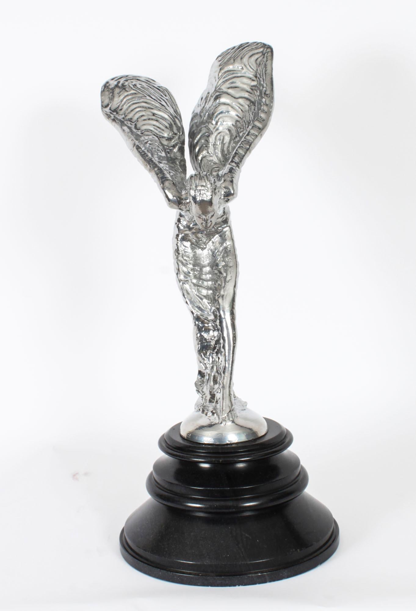Bronze Sculpture vintage Rolls Royce Spirit of Ecstasy du milieu du 20e siècle en vente