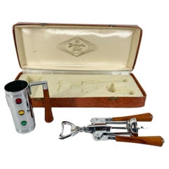 Retro 2pc Boxed Bar Tool Set, Traffic Light Jigger and Corkscrew by Glo-Hill