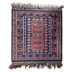 Vintage 2'x2' Turkoman Rug