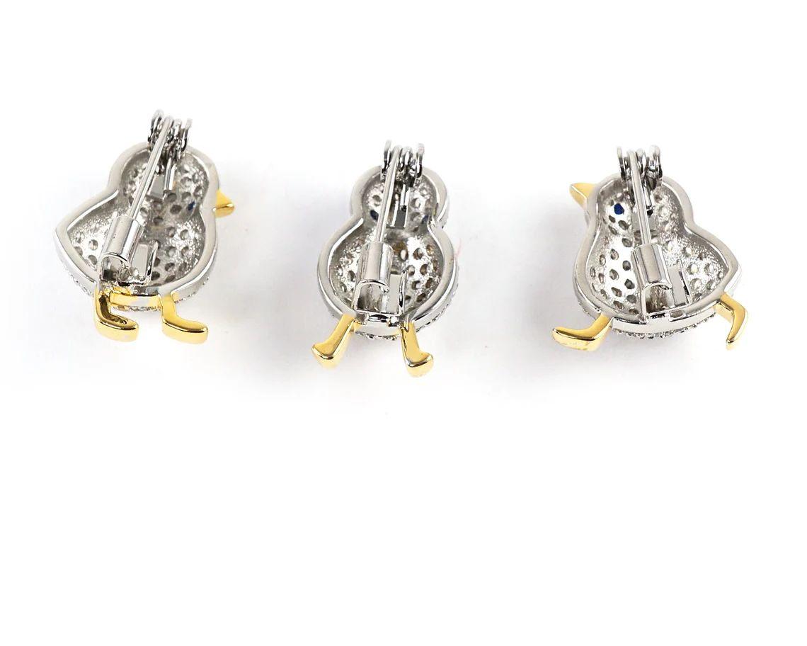 3 épingles de broche vintage en cristal étincelant 1