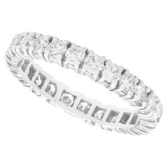Vintage 3 Carat Diamond Eternity Ring in White Gold