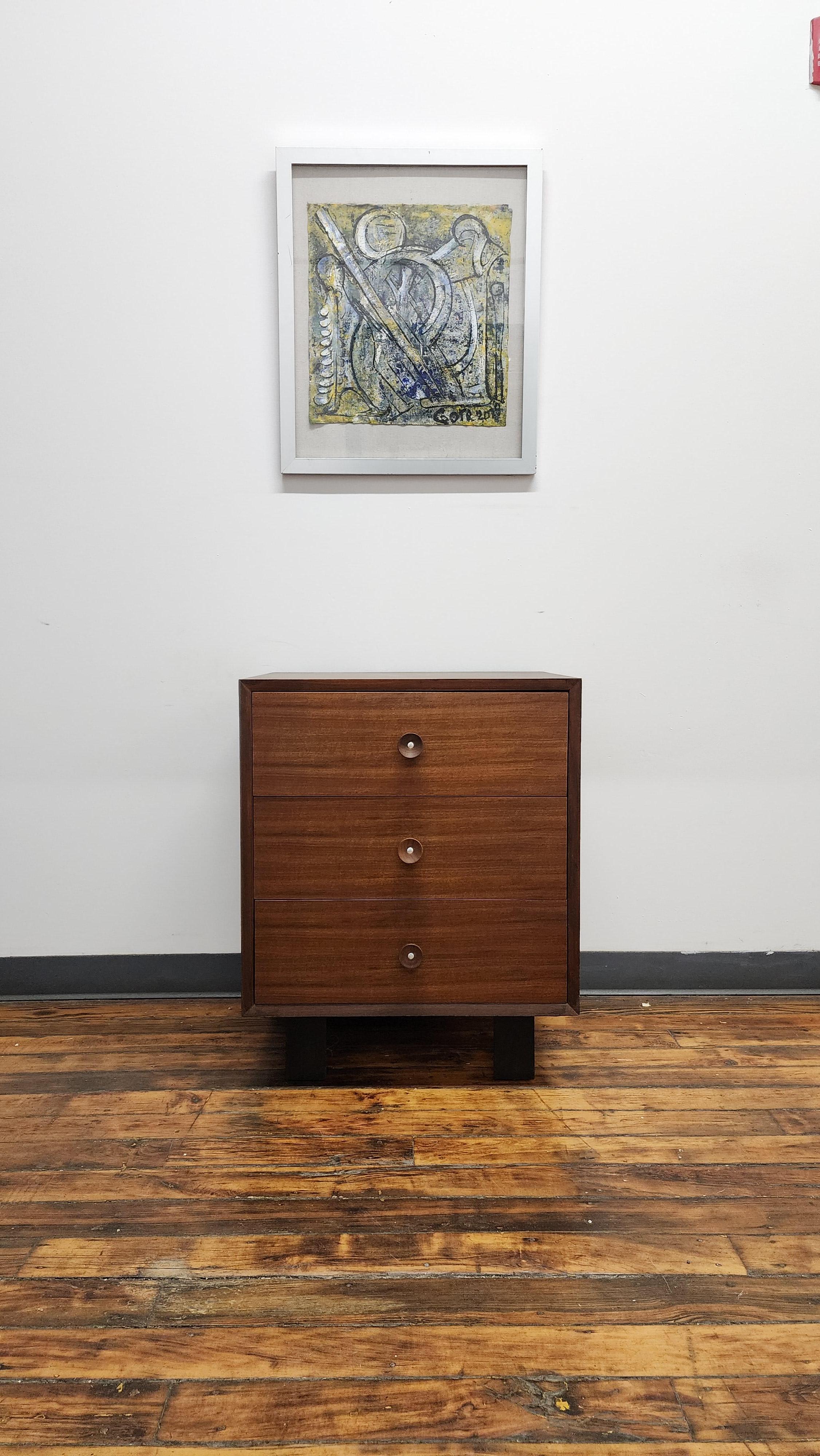 Walnut Vintage 3 Drawer Dresser by George Nelson for Herman Miller For Sale