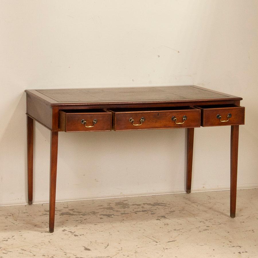 mahogany writing desk with drawers