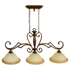 Vintage 3-Light Billiard Table or Kitchen Island Fixture