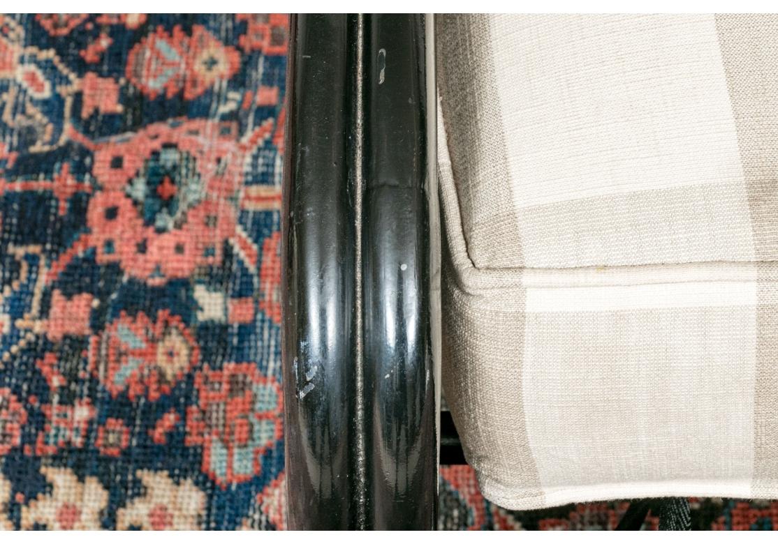 3 Teile Vintage Lane Venture Schwarz lackiert Bambus & Rattan 2 Lounges & Ottomane (20. Jahrhundert) im Angebot