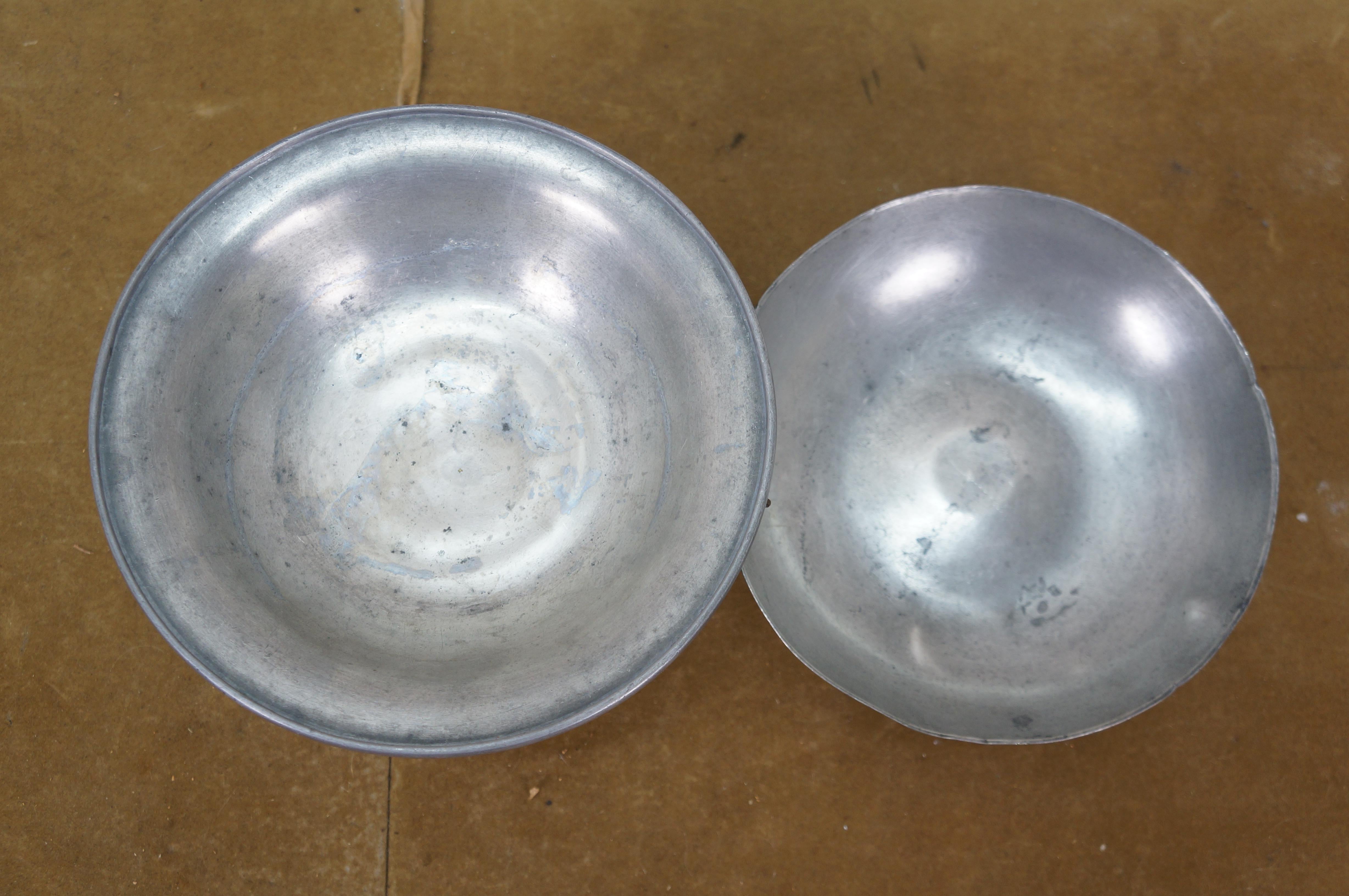 Vintage 3 Piece Chinese Pewter Hot Pot Food Warmer Rice Server 8