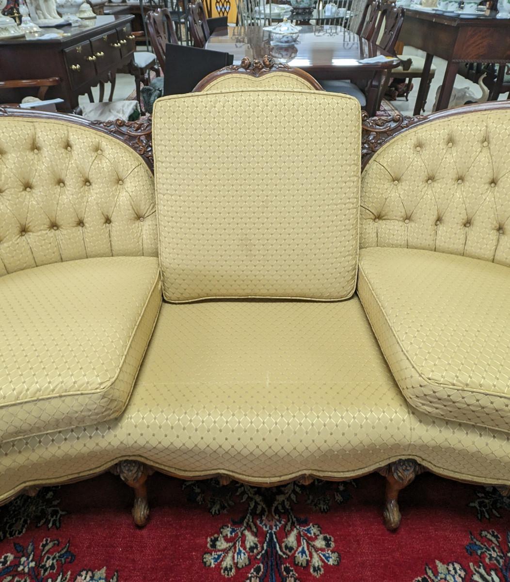 Vintage 3 Piece French Style Parlor Set For Sale 2