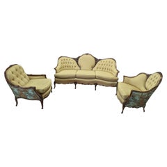 Retro 3 Piece French Style Parlor Set