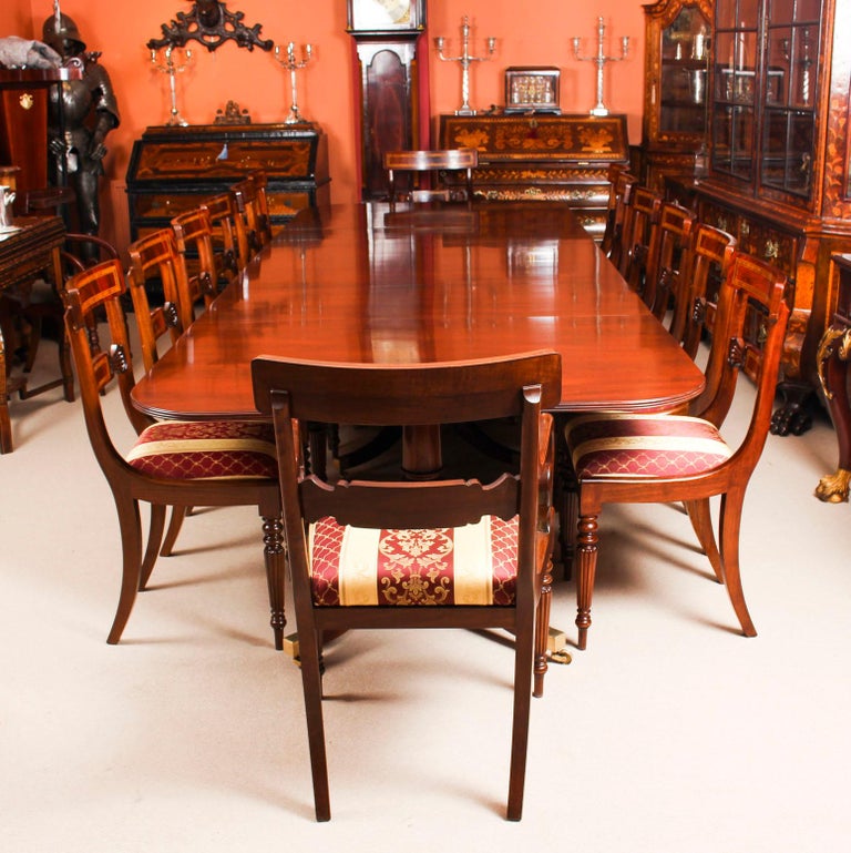 Vintage 3 Pillar Dining Table By William Tillman And 12 Chairs