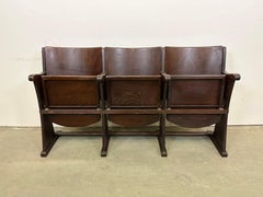 3-sitzige Vintage-Filmbank aus Thonet, 1950er-Jahre