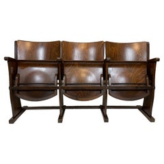 Vintage 3-Seat Cinema Bench from Ton, 1950s