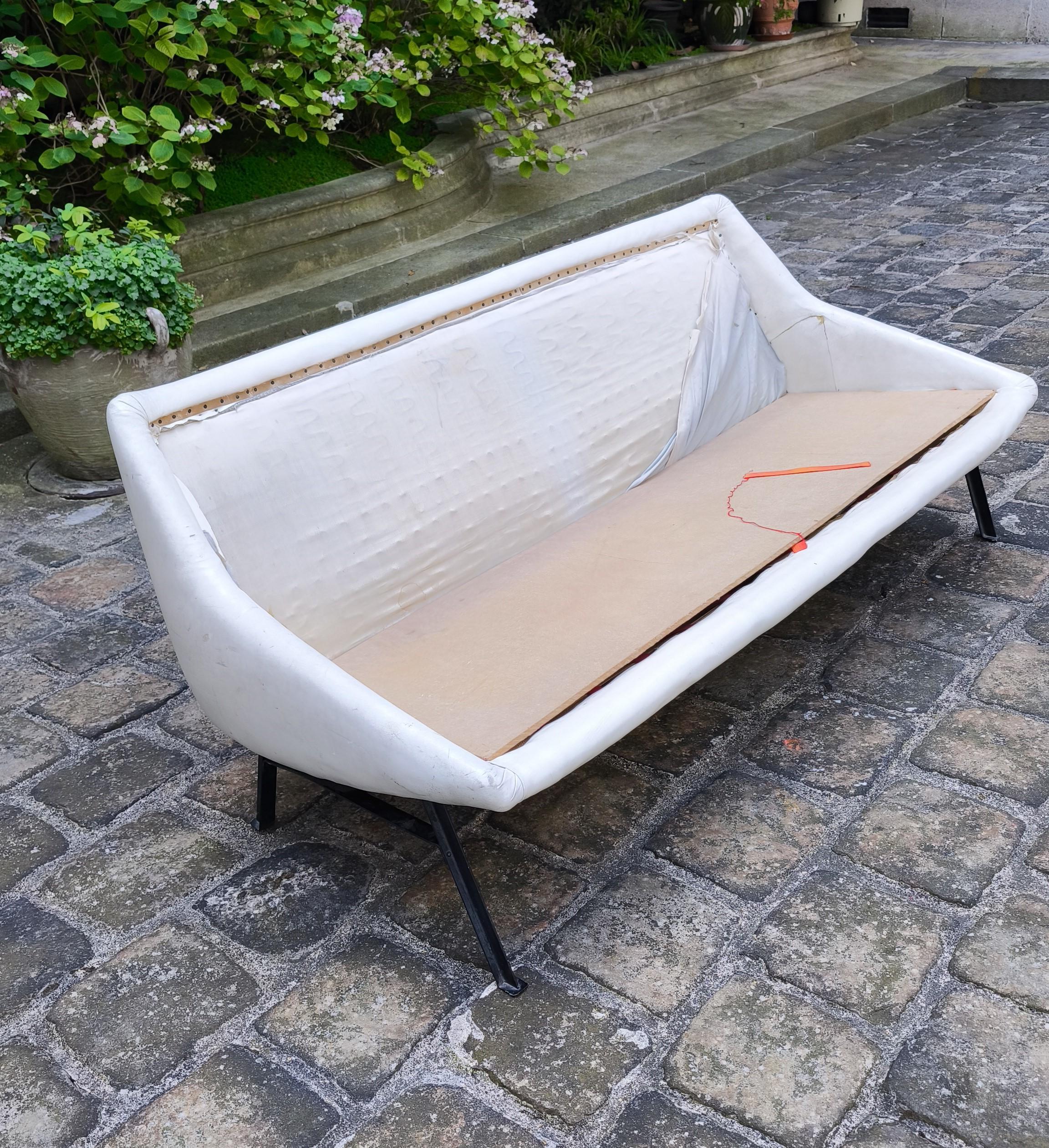 Vintage 3-Sitzer Sofa, Steiner Joseph André Motte, 1950er Jahre im Angebot 4