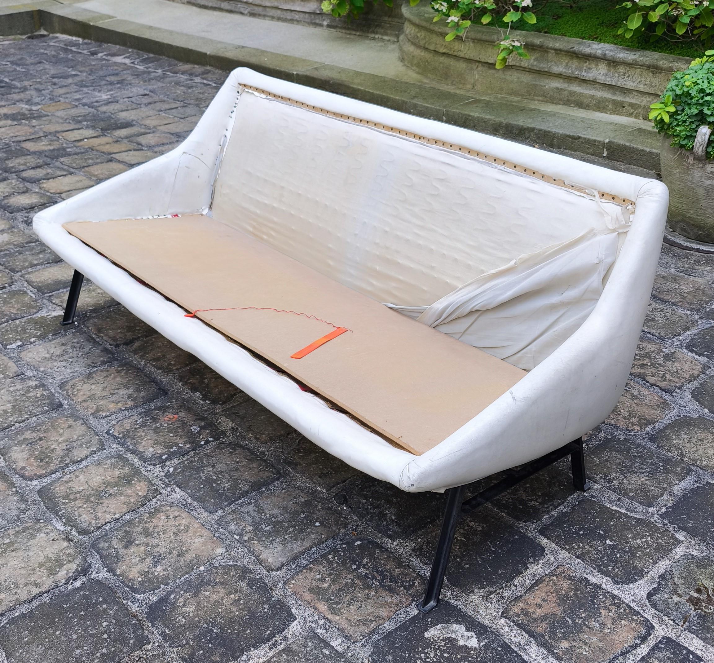 Vintage 3-Sitzer Sofa, Steiner Joseph André Motte, 1950er Jahre im Angebot 5