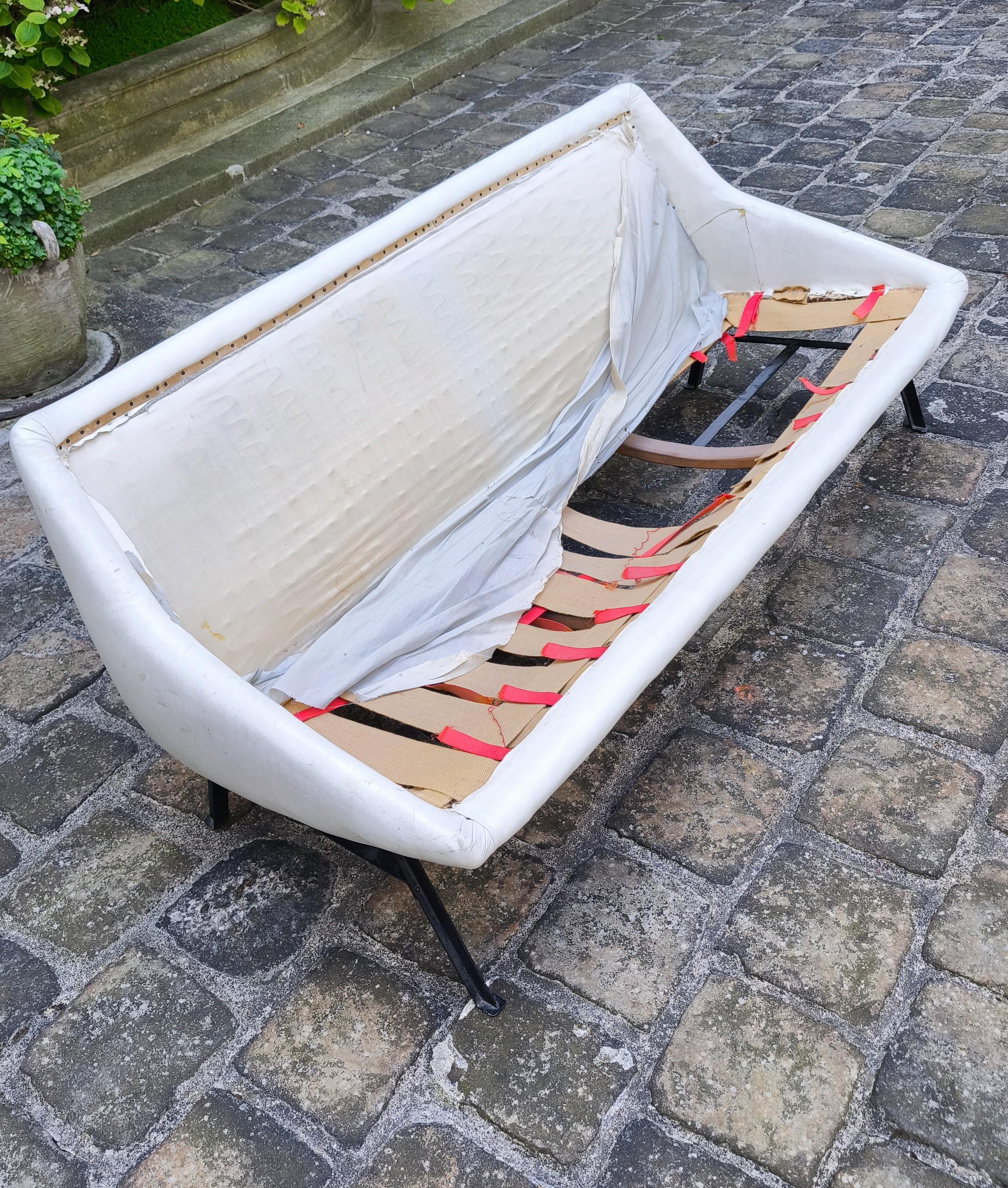 Vintage 3-Sitzer Sofa, Steiner Joseph André Motte, 1950er Jahre im Angebot 6
