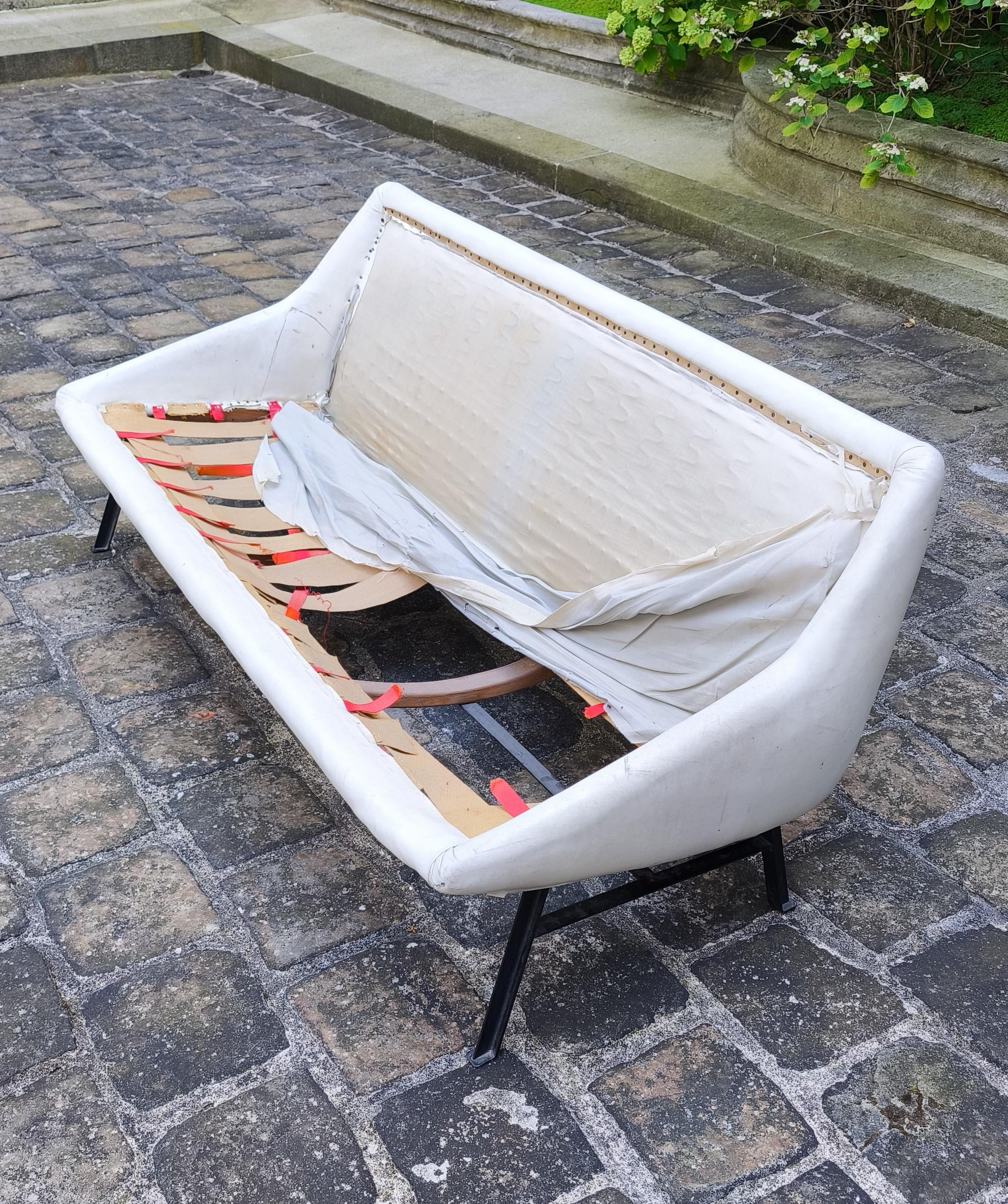 Vintage 3-Sitzer Sofa, Steiner Joseph André Motte, 1950er Jahre im Angebot 7