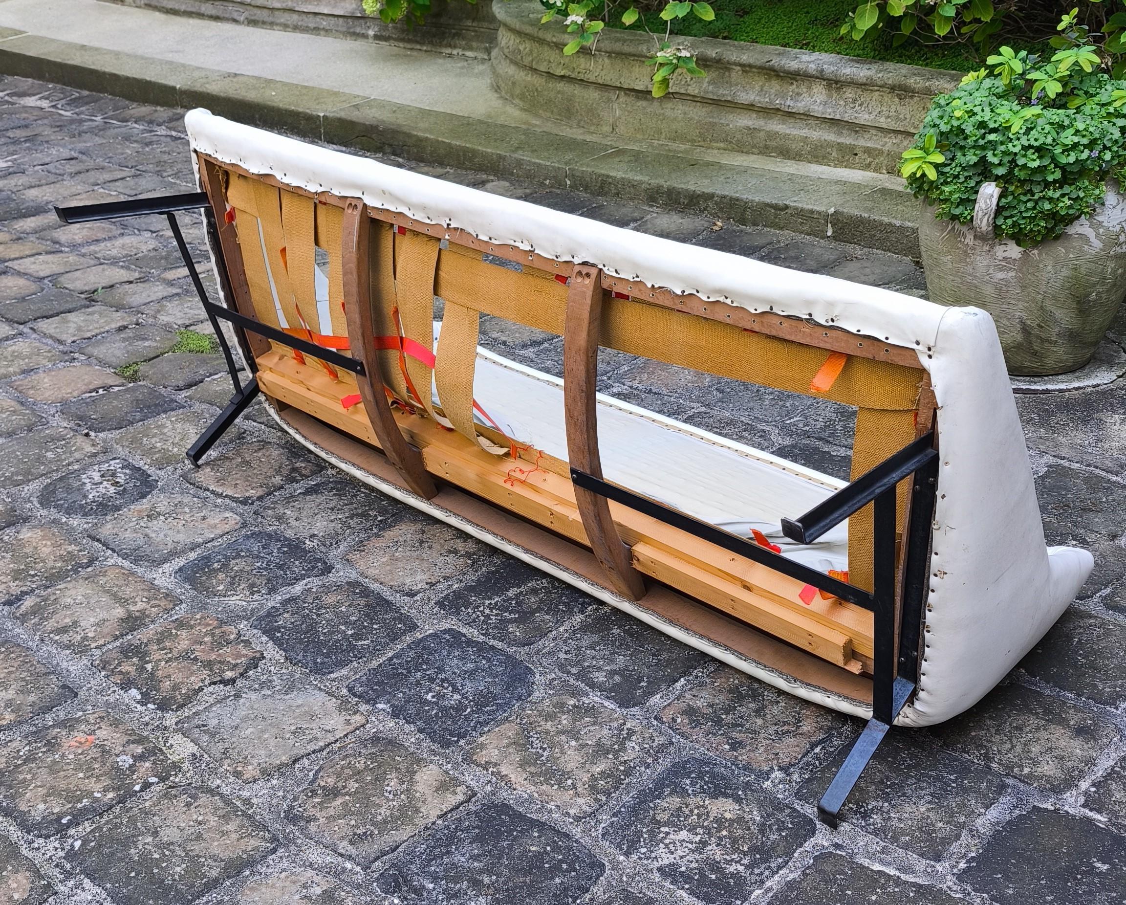 Vintage 3-Sitzer Sofa, Steiner Joseph André Motte, 1950er Jahre im Angebot 8