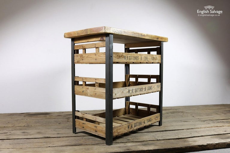Wooden kitchen shelving units