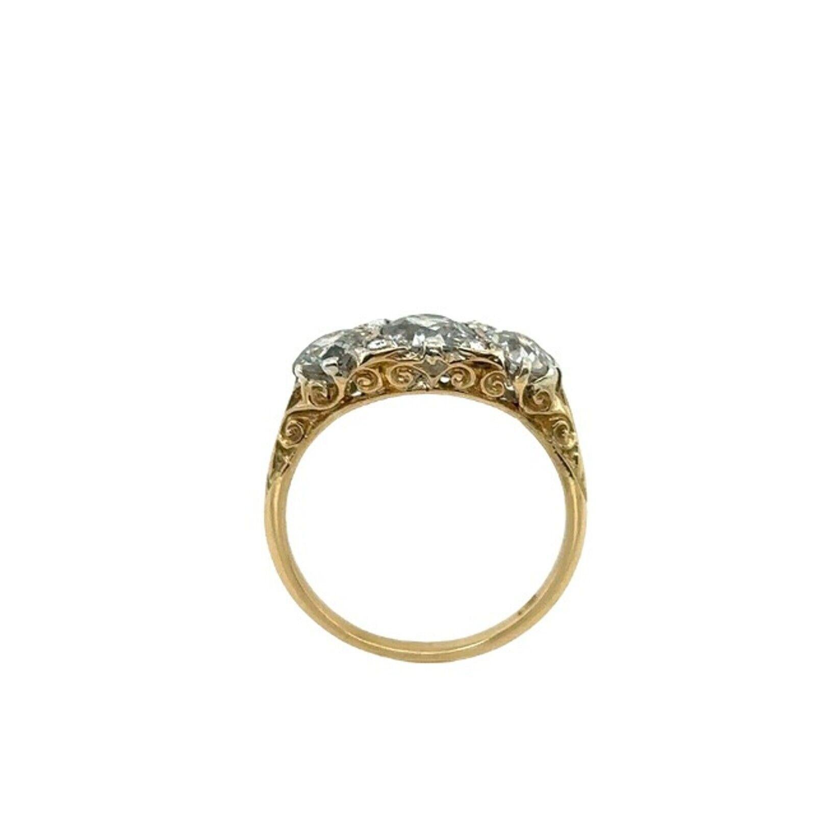 victorian 3 stone diamond ring