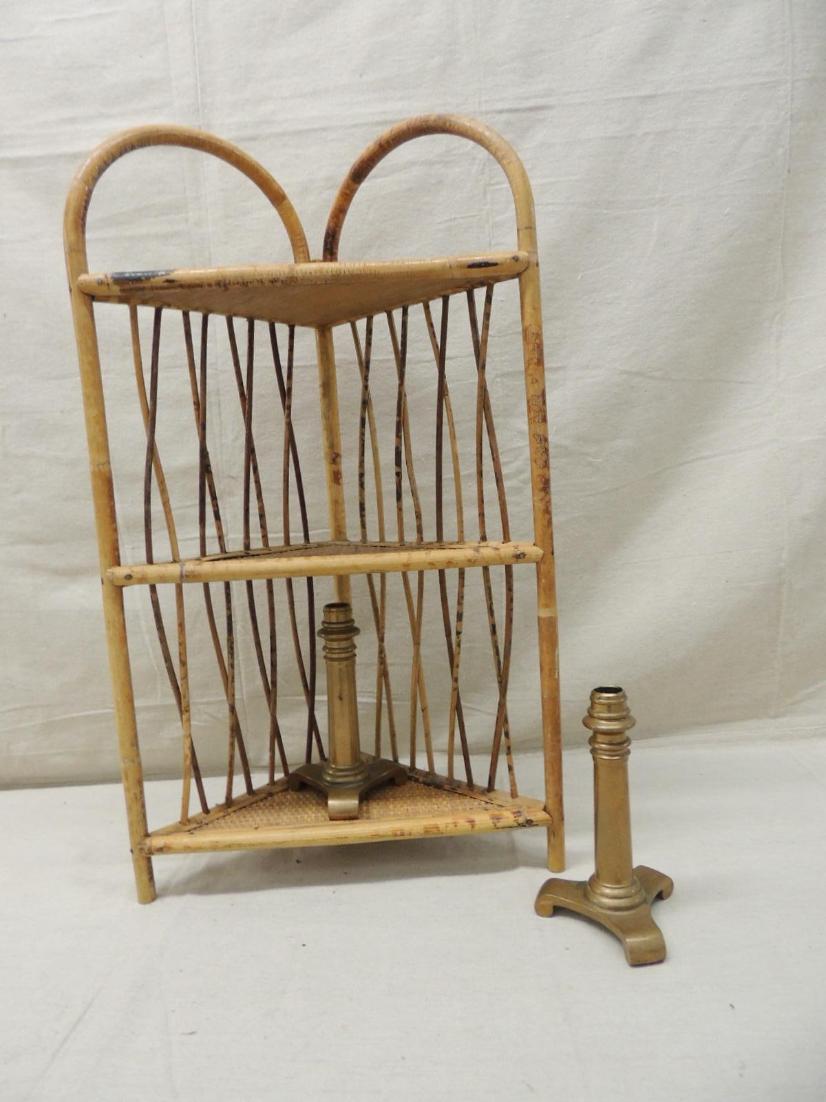 rattan shelf with hooks