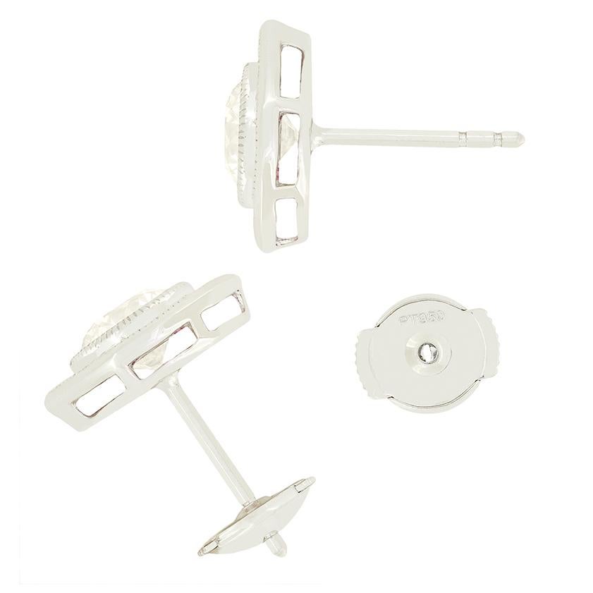 Orecchini Target d'epoca con diamanti e rubini da 3,00 carati, 1950 ca. In condizioni buone in vendita a London, GB