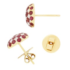 Vintage 3.00ct Ruby and Diamond Earrings, c.1980s