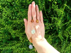 Vintage 302ct Citrine Quartz and Diamond Gold Necklace