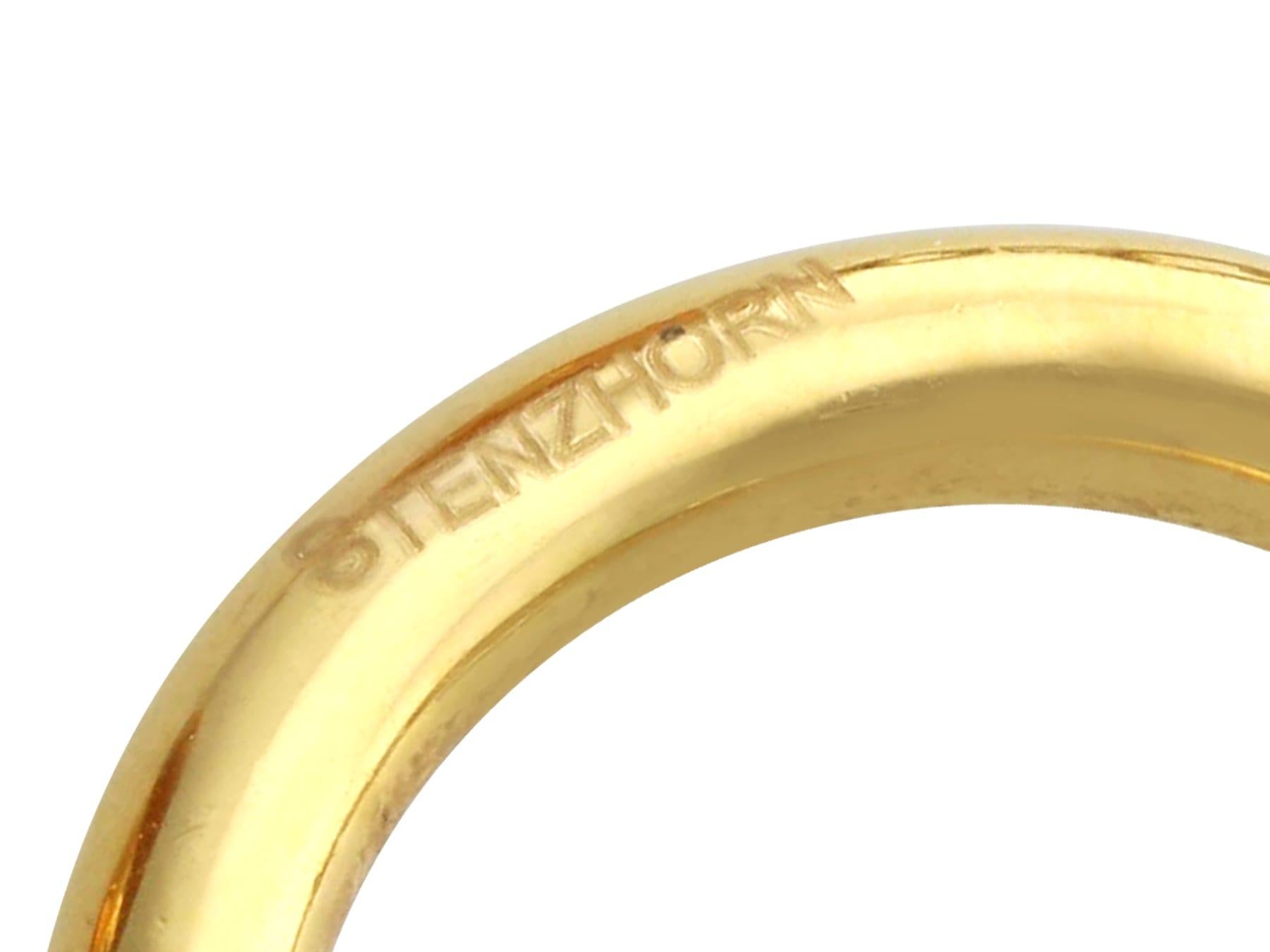 Gold-Halskette 302 Karat Citrin Quarz und Diamant im Angebot 1