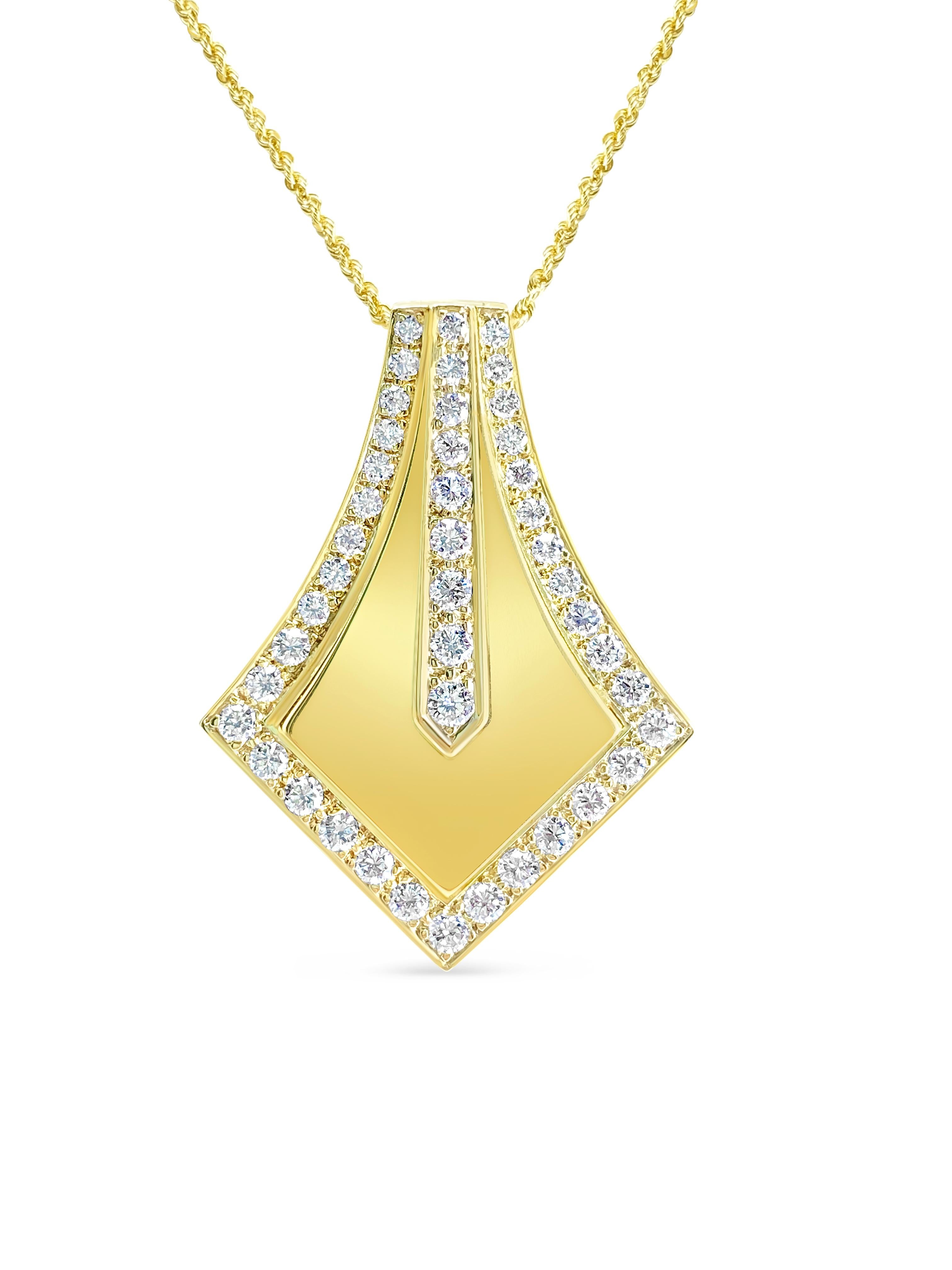 Vintage-Diamant-Anhänger mit 3,04 Karat für sie (Brillantschliff) im Angebot