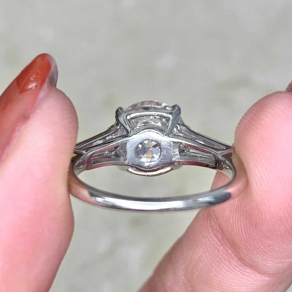Vintage 3.04ct Gia Round Brilliant Diamond Engagement Ring, circa 1960 For Sale 5