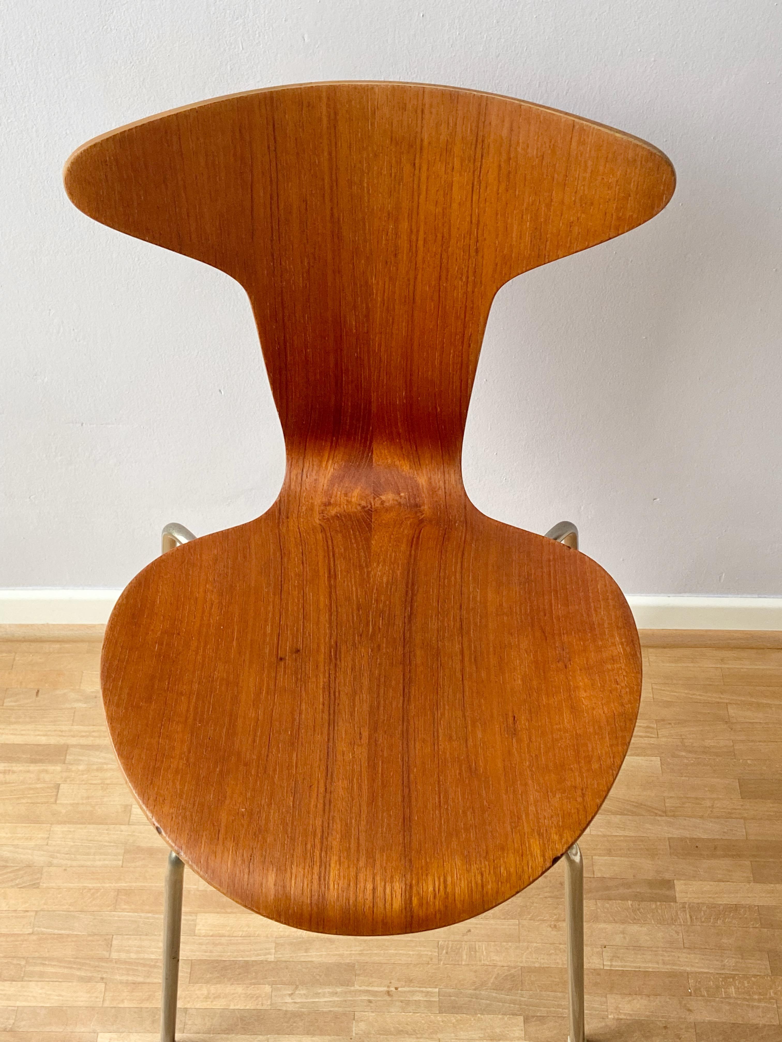 20th Century Vintage 3105 Dining Chair by Arne Jacobsen for Fritz Hansen, Denmark