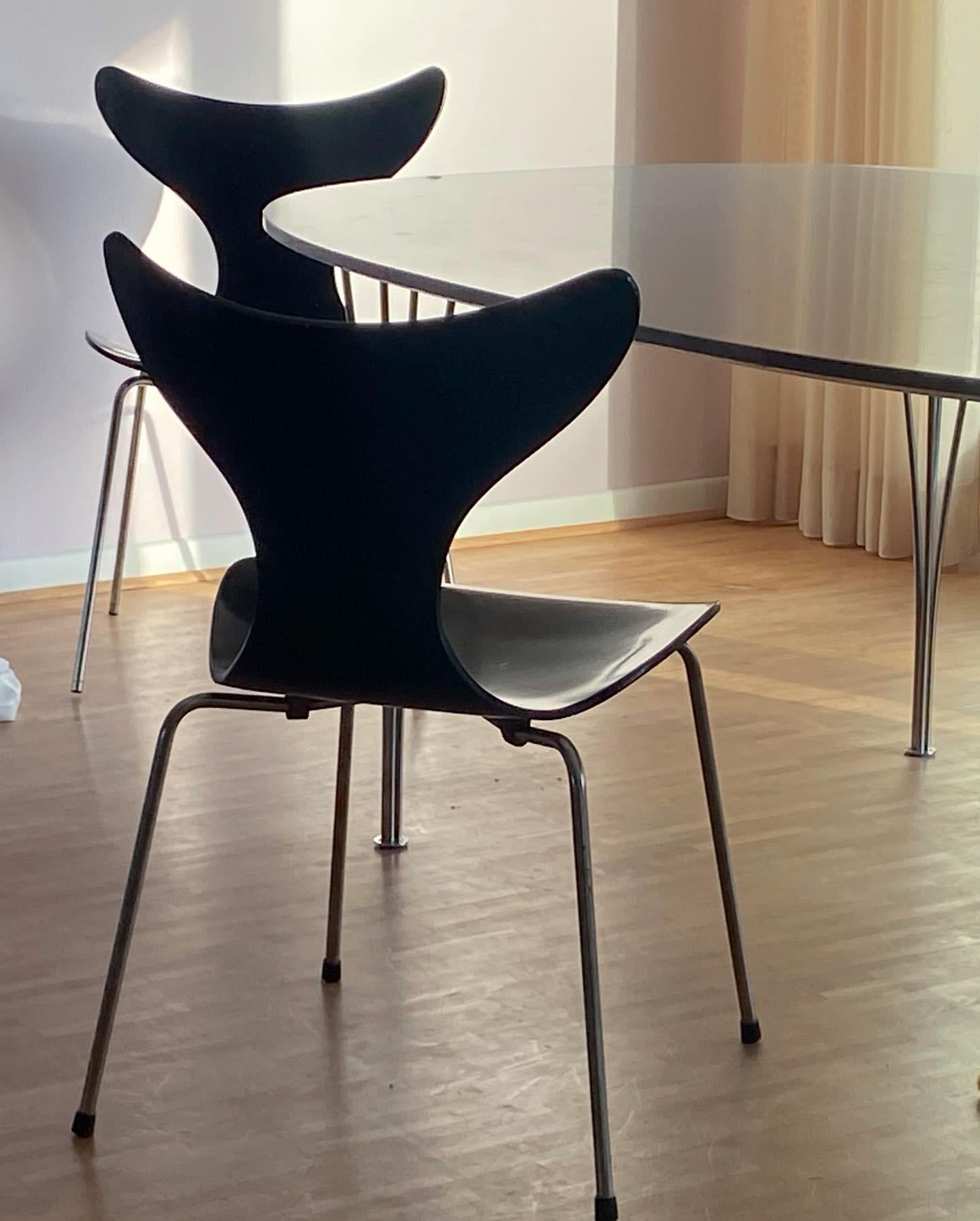 Vintage 3108 Seagull Dining Chair by Arne Jacobsen for Fritz Hansen, Denmark For Sale 8