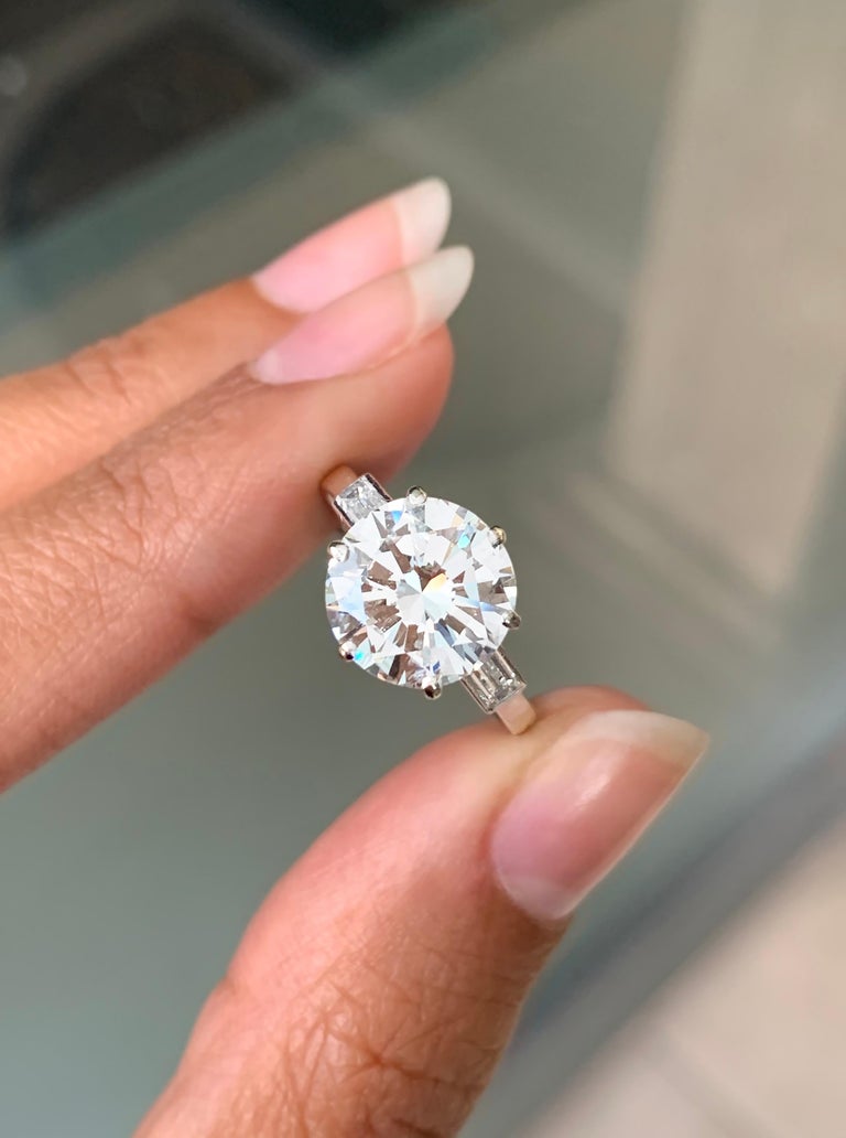 Vintage 3 14 Carat H SI2 Round Brilliant Cut Diamond Platinum vintage-3-14-carat-h-si2-round-brilliant-cut-diamond-platinum