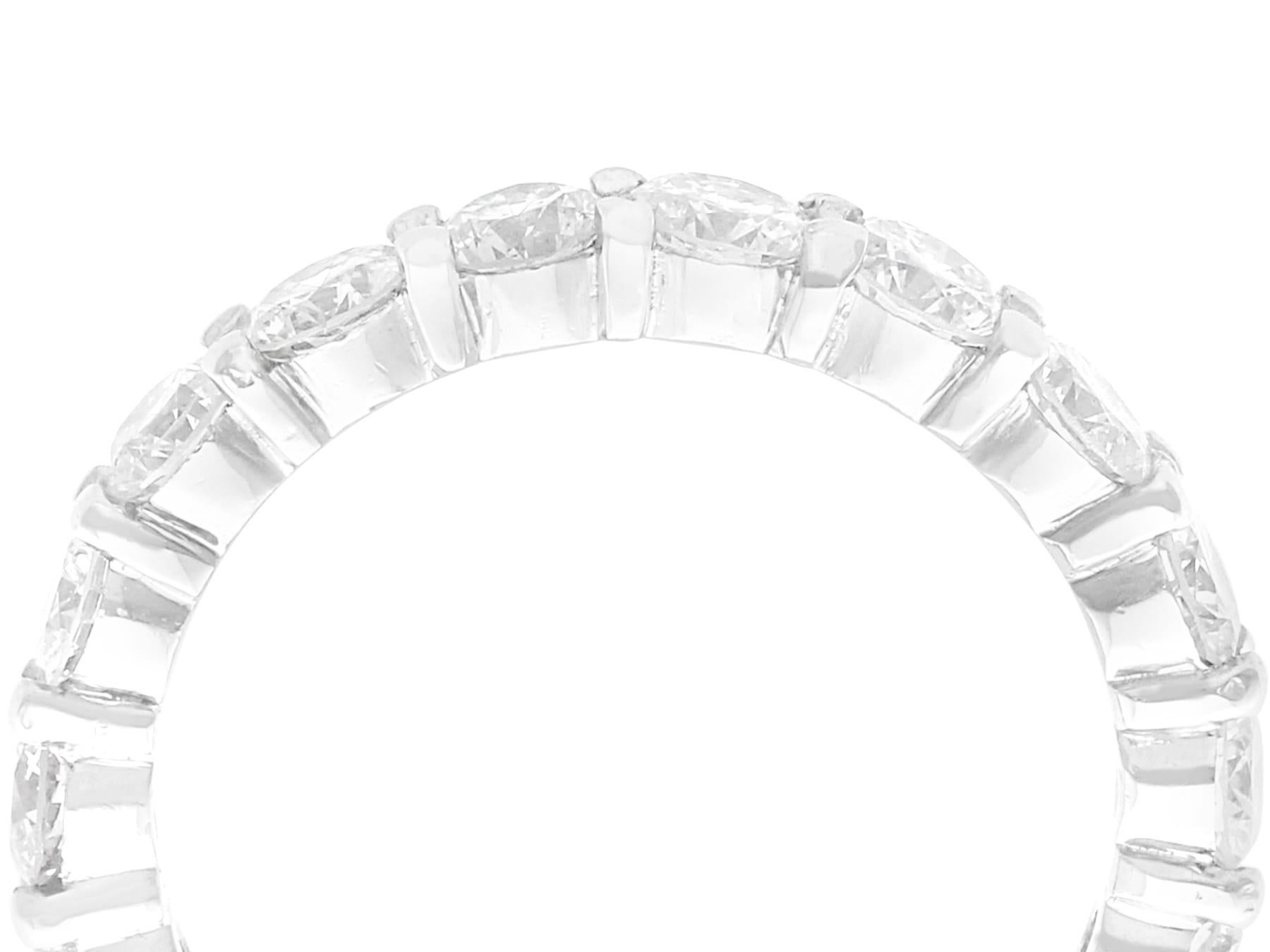 A stunning, fine and impressive vintage 3.15 carat diamond and platinum full eternity ring; part of our vintage diamond ring collections.

This stunning, fine and impressive diamond eternity ring has been crafted in platinum.

This vintage diamond