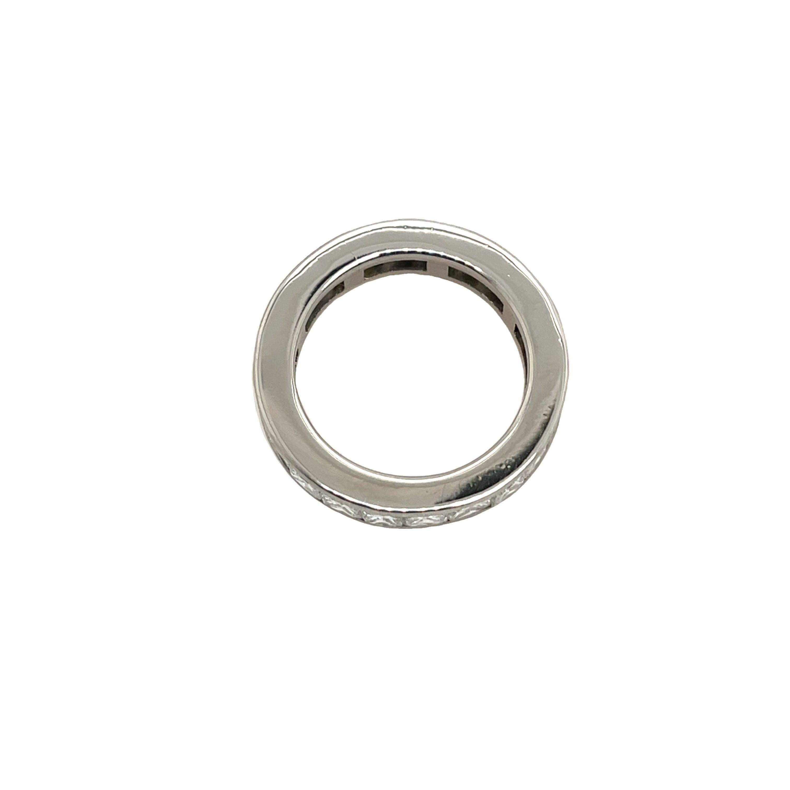 Vintage 3.20ct Diamond Full Eternity Ring, Set With Princess Cut Diamonds 2