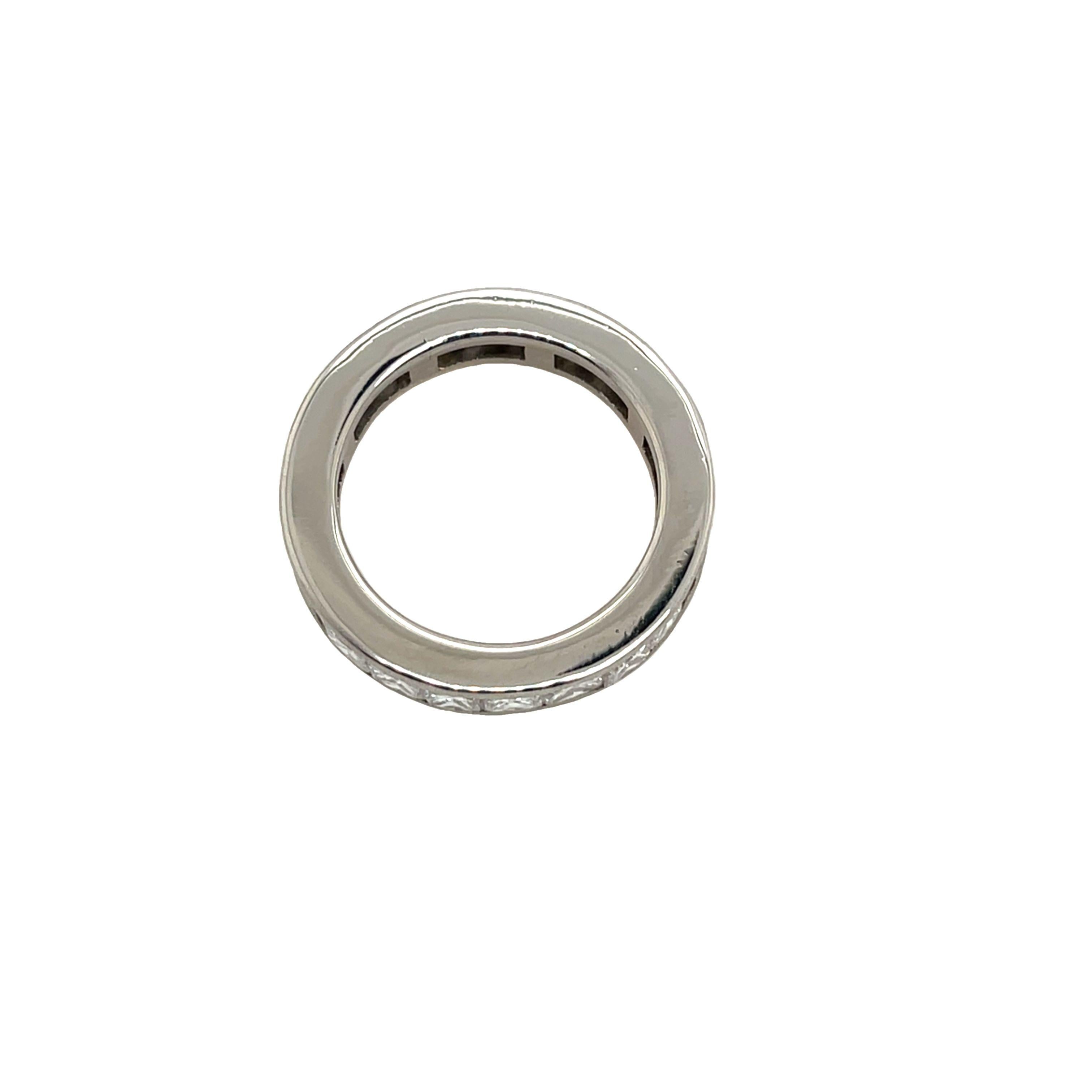 Vintage 3.20ct Diamond Full Eternity Ring, Set With Princess Cut Diamonds 3