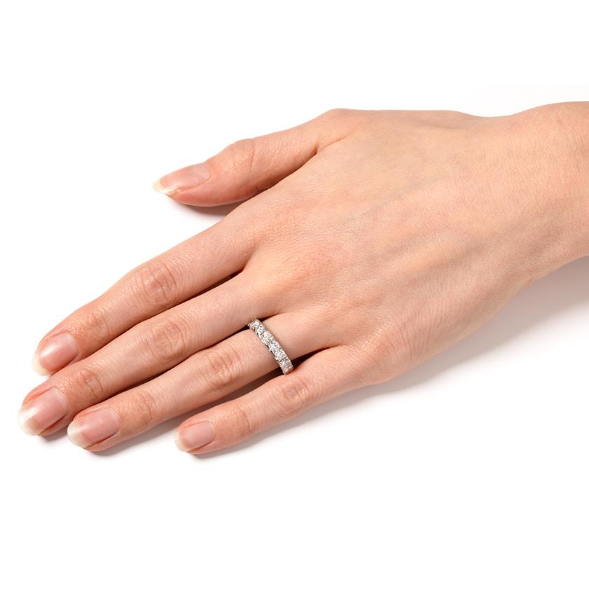 Women's or Men's Vintage 3.24ct Diamond Full Eternity Ring, c.1950s