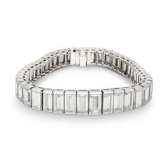 Vintage 32.52ct Diamond Line Bracelet Circa 1950