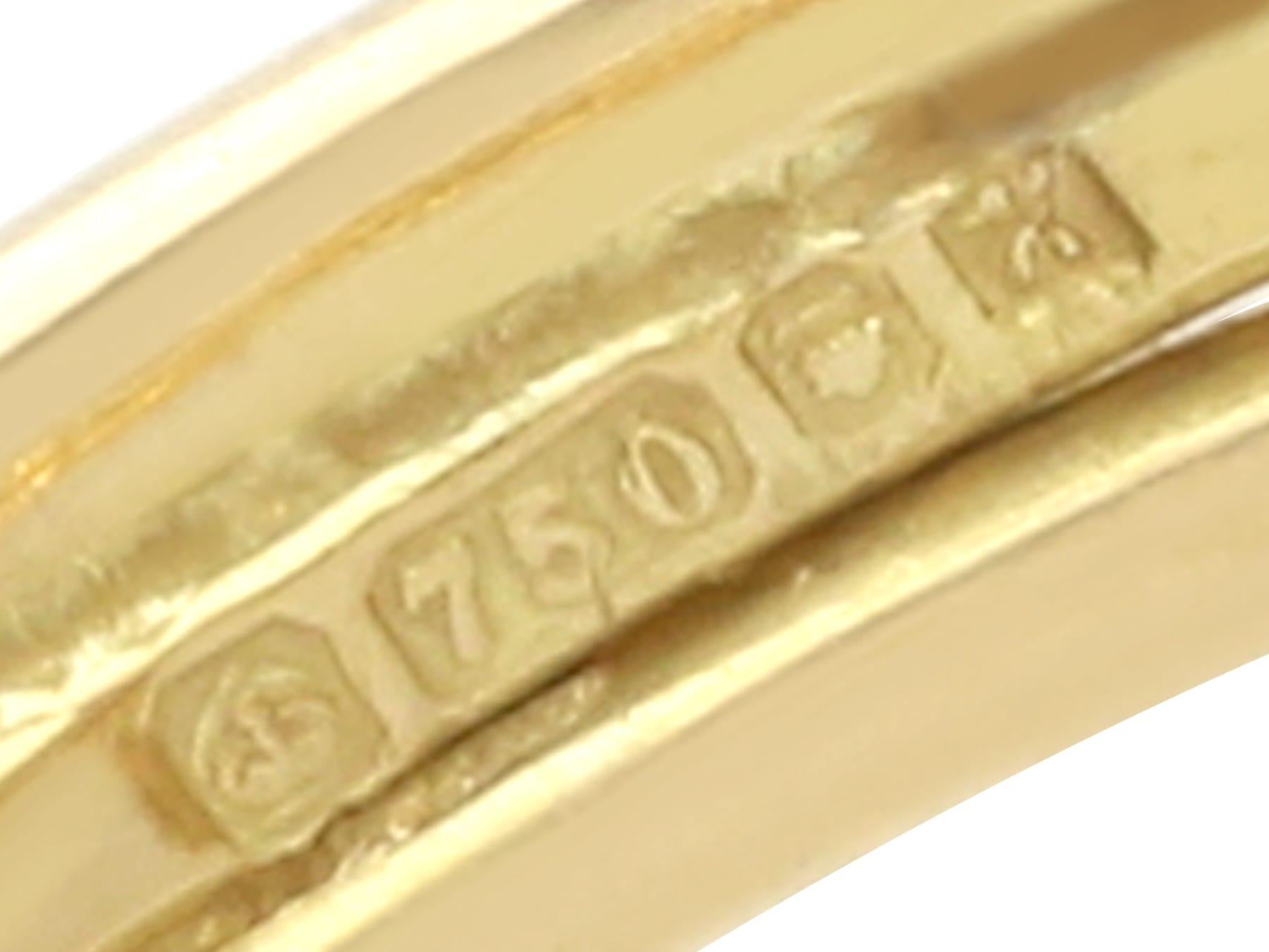 Anello vintage in oro giallo 18k con citrino da 3,27 carati e diamante da 0,80 carati (1984) in vendita 5