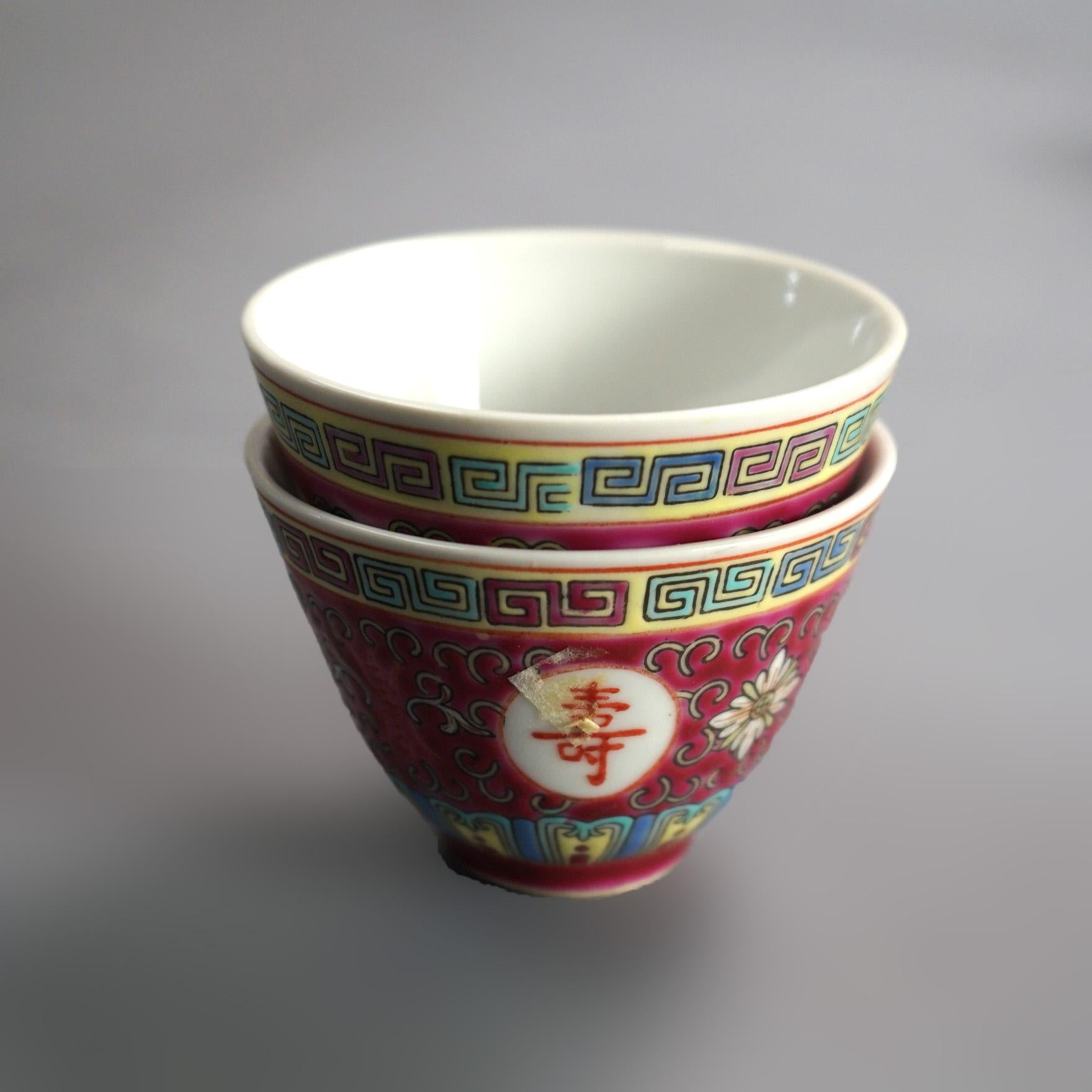 Vintage 33 Piece Chinese Republic Porcelain Tea Set C1930 For Sale 9
