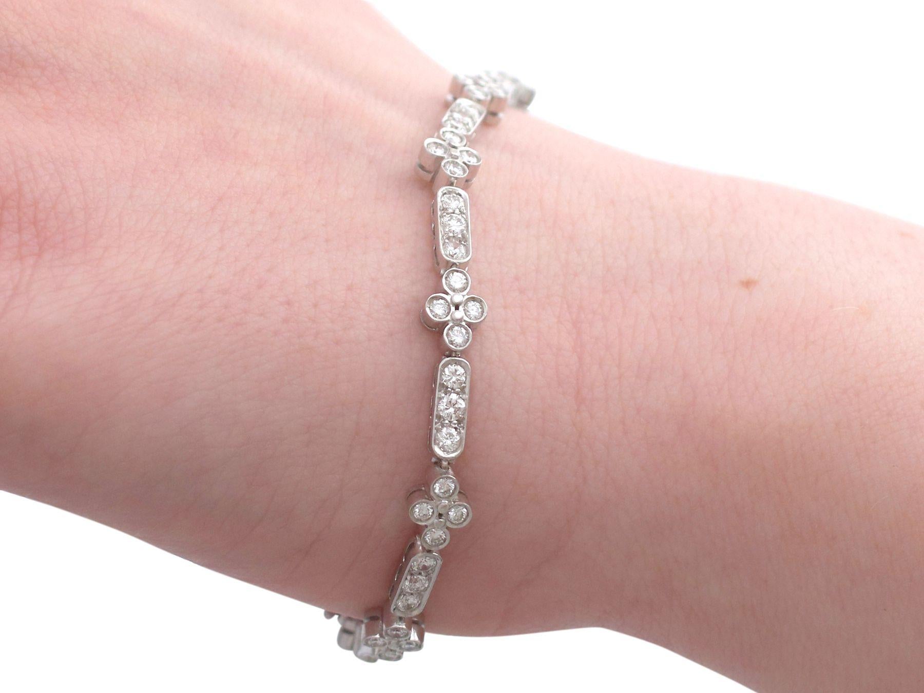 3.30 Carat Diamond and White Gold Bracelet 5