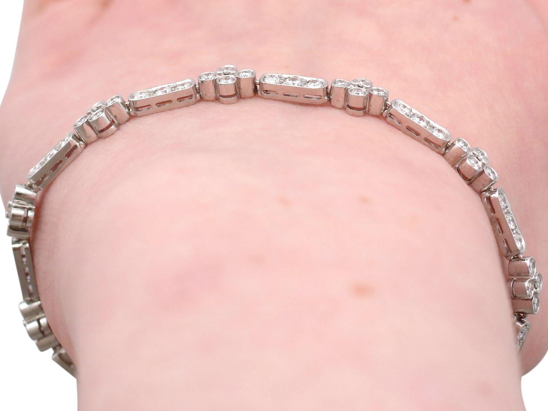 3.30 Carat Diamond and White Gold Bracelet 6