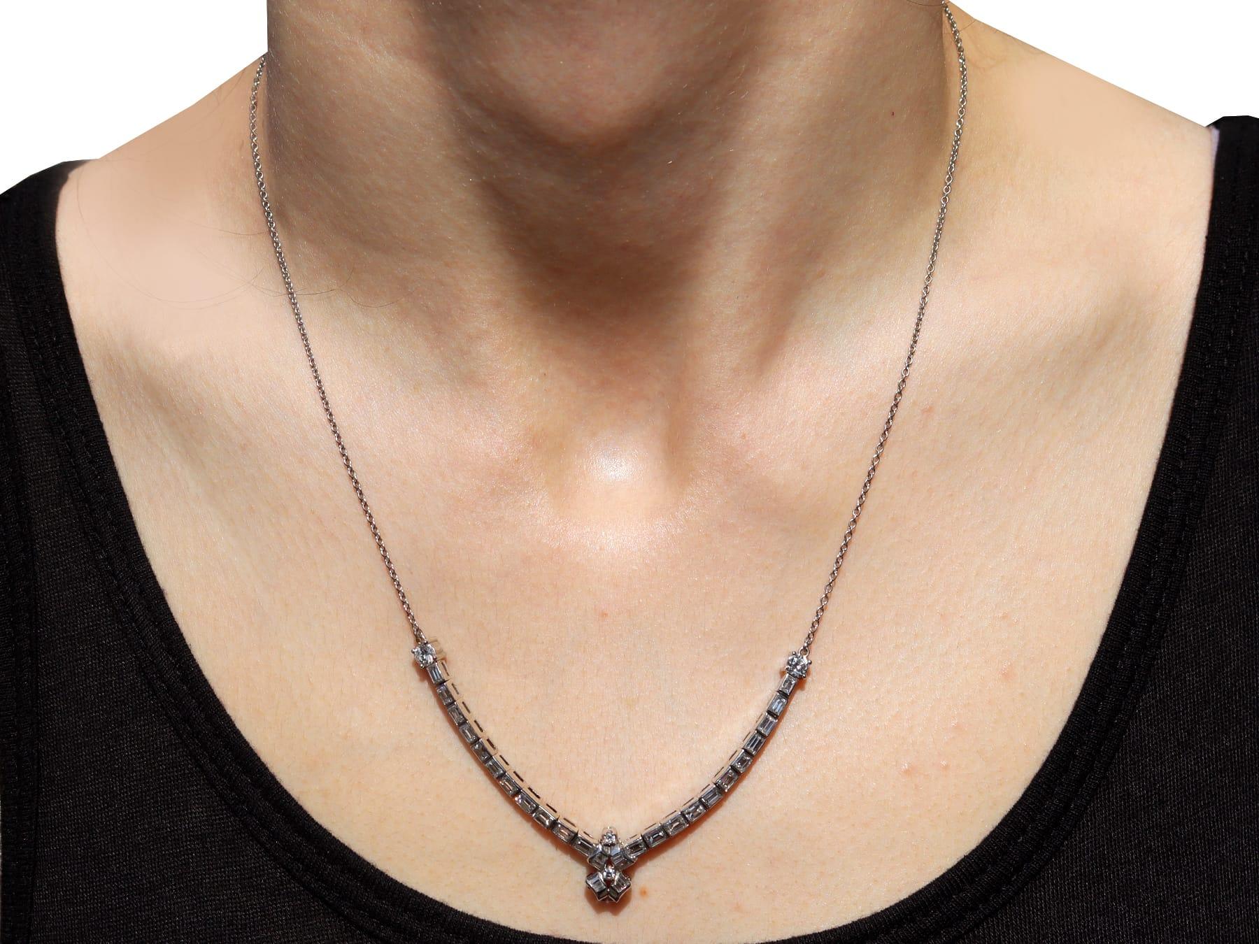 Vintage 33.20 Carat Aquamarine 3.59 Carat Diamond and Platinum Pendant For Sale 6