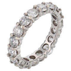 Vintage 3.35 carat diamond platinum eternity band