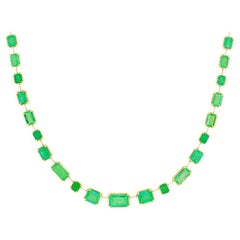 Vintage 33.70ct Emerald Necklace, c.1950s