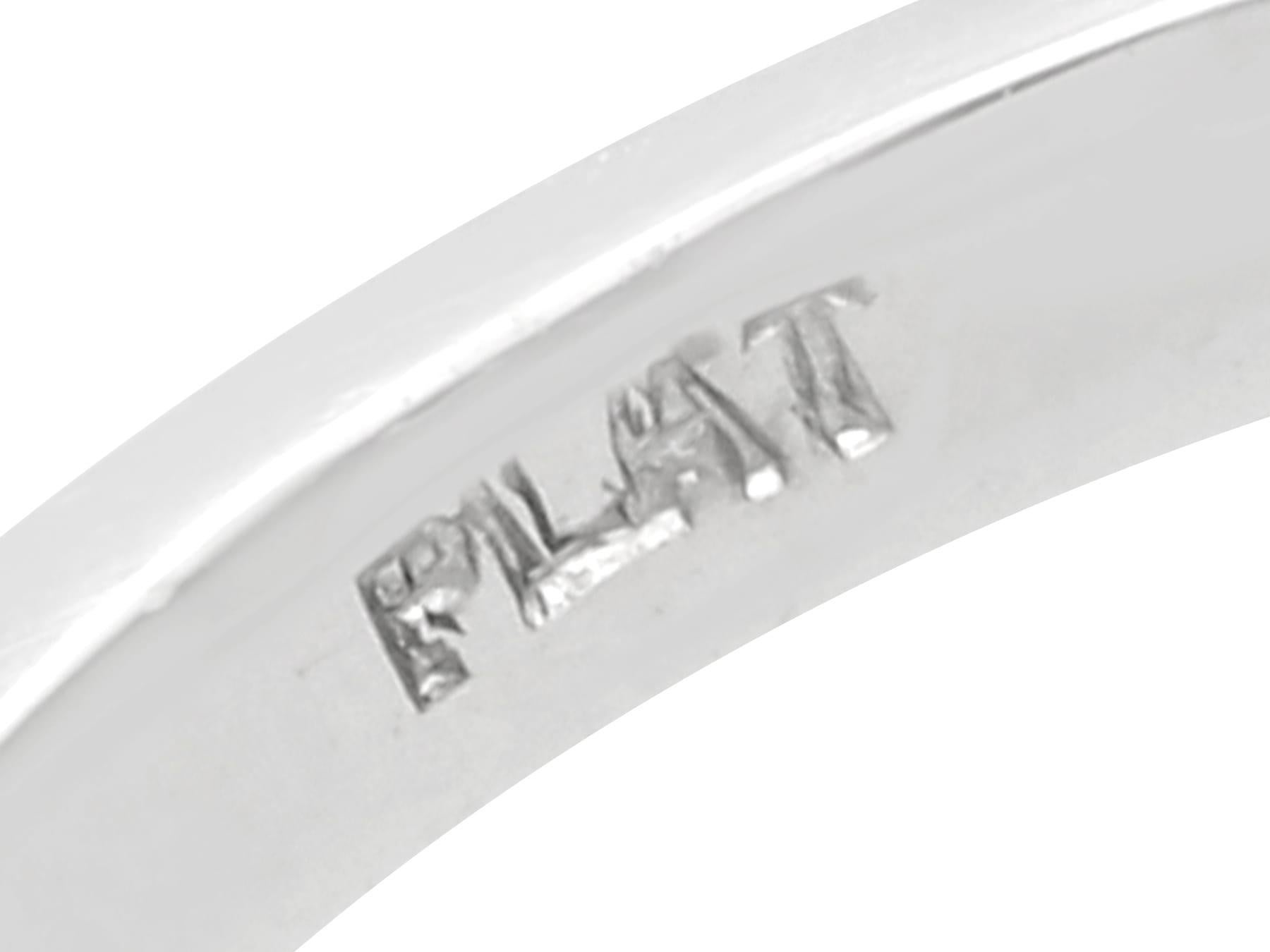 Vintage 3.40Ct Diamond and Platinum Trilogy Ring Circa 1950 For Sale 2