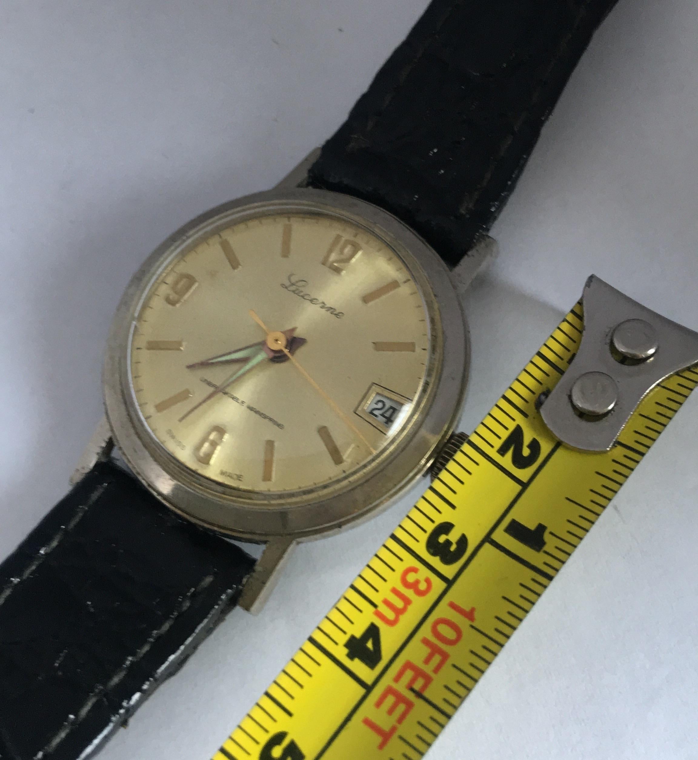 Vintage Swiss Mechanical with Sweep Seconds Watch For Sale 6