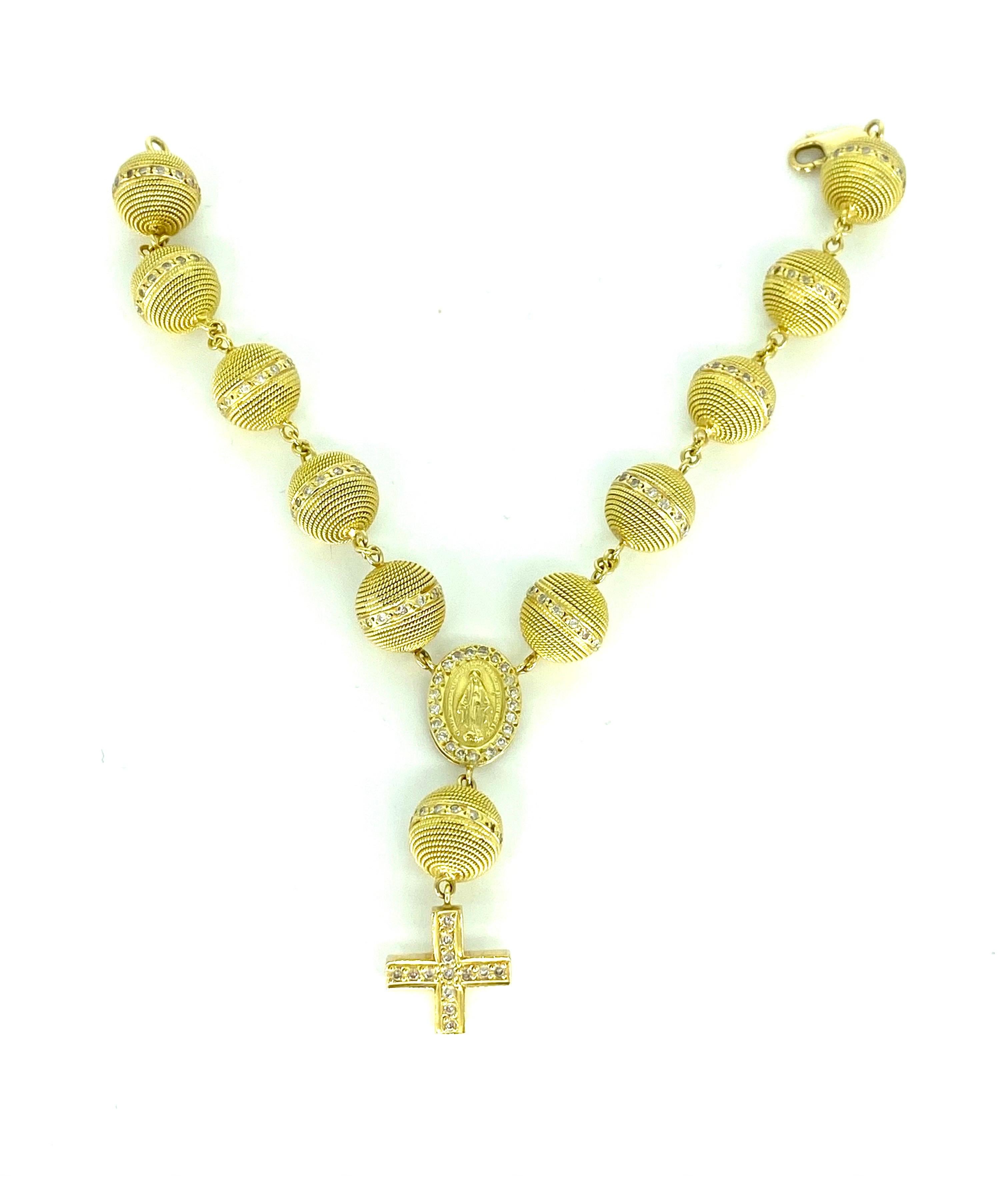 diamond rosary bracelet