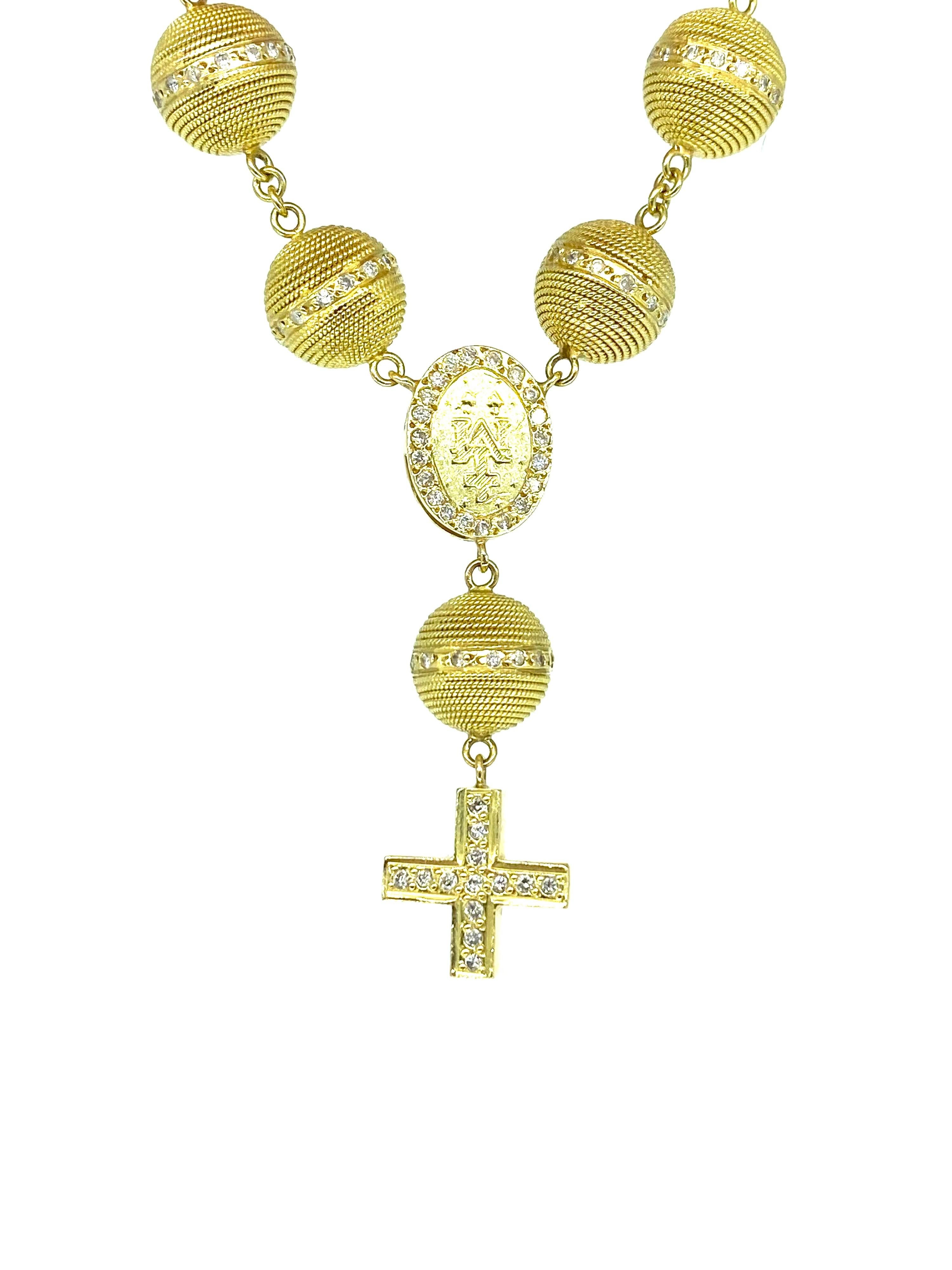 18k gold rosary bracelet