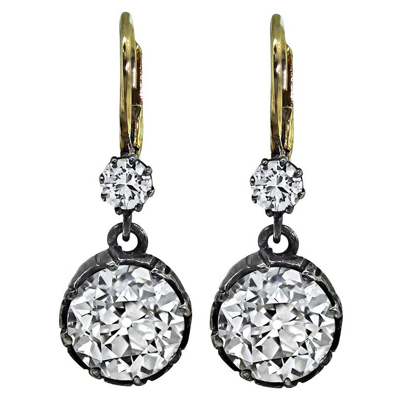 Vintage 3,52 Karat Diamant-Ohrringe